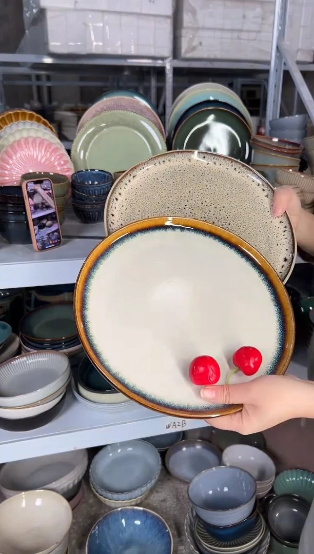 陶瓷外贸尾货瑕疵满20包邮X2大盘