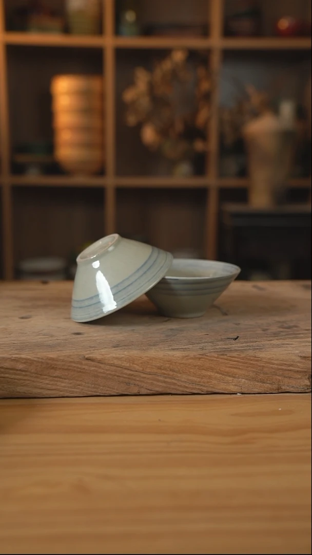 青云系列的4.8英寸斗笠碗2个