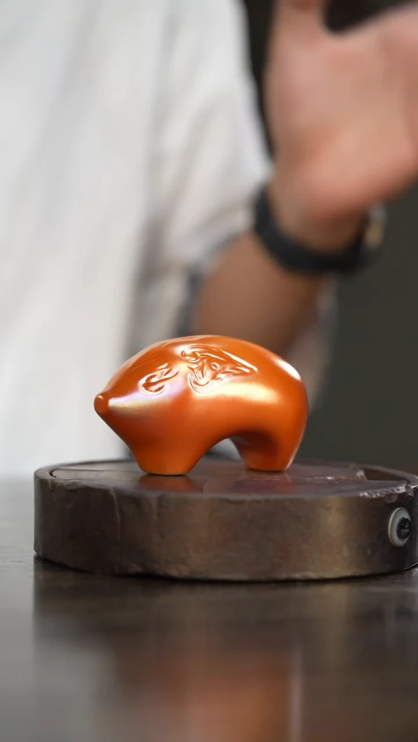 47柴房陶瓷柴烧猪猪茶宠