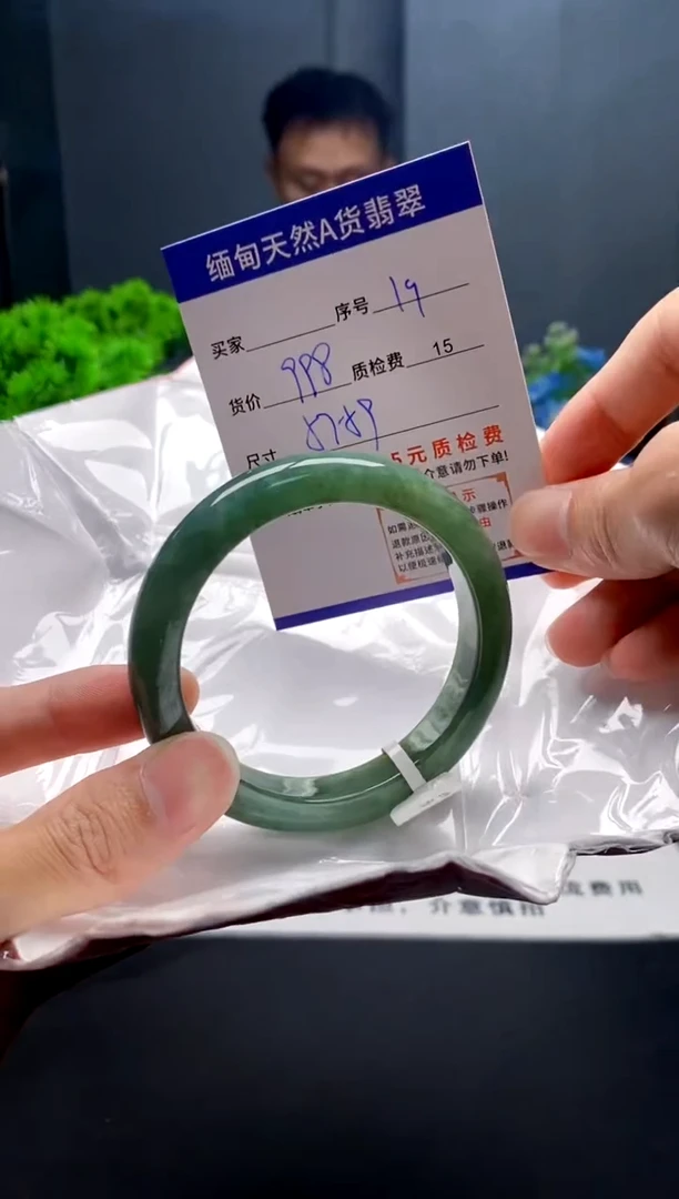 未镶嵌手镯翡翠19缅甸天然A货翡翠需包容瑕疵，介意慎拍