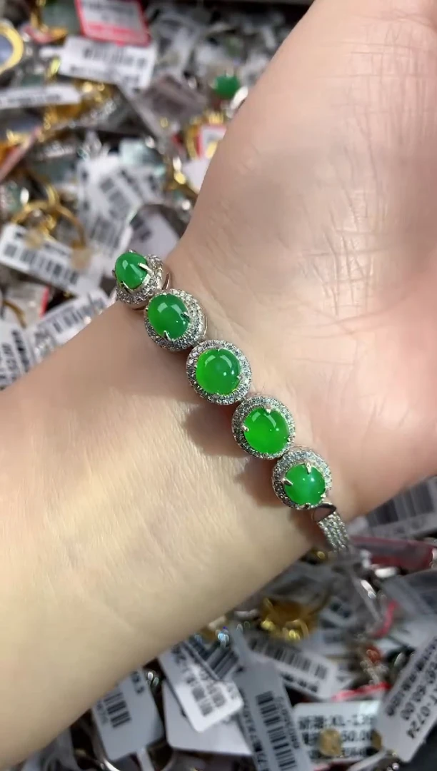 银S925镶嵌戒指翡翠101010---2