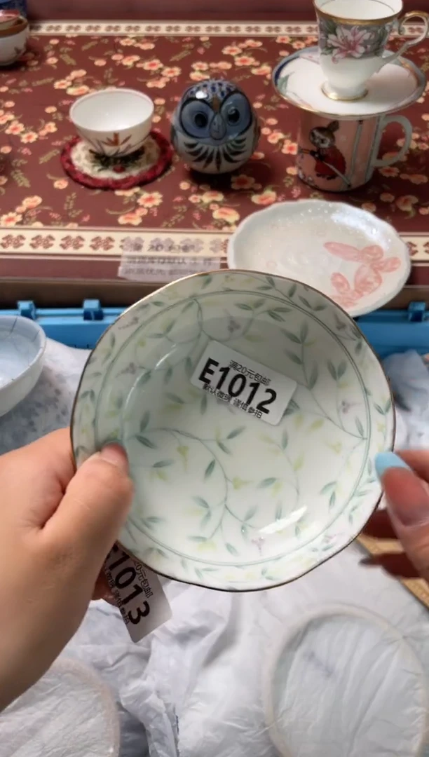 瓷片紫**美瓷器瓷器E1012
