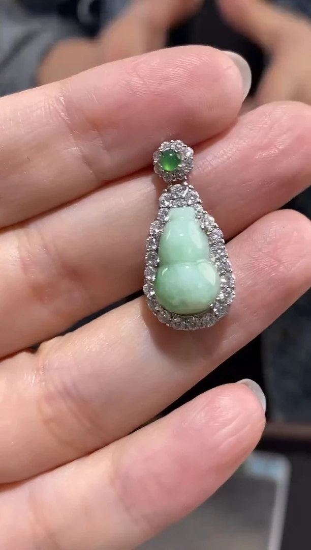 吊坠(不含链)银S925镶嵌翡翠G14000