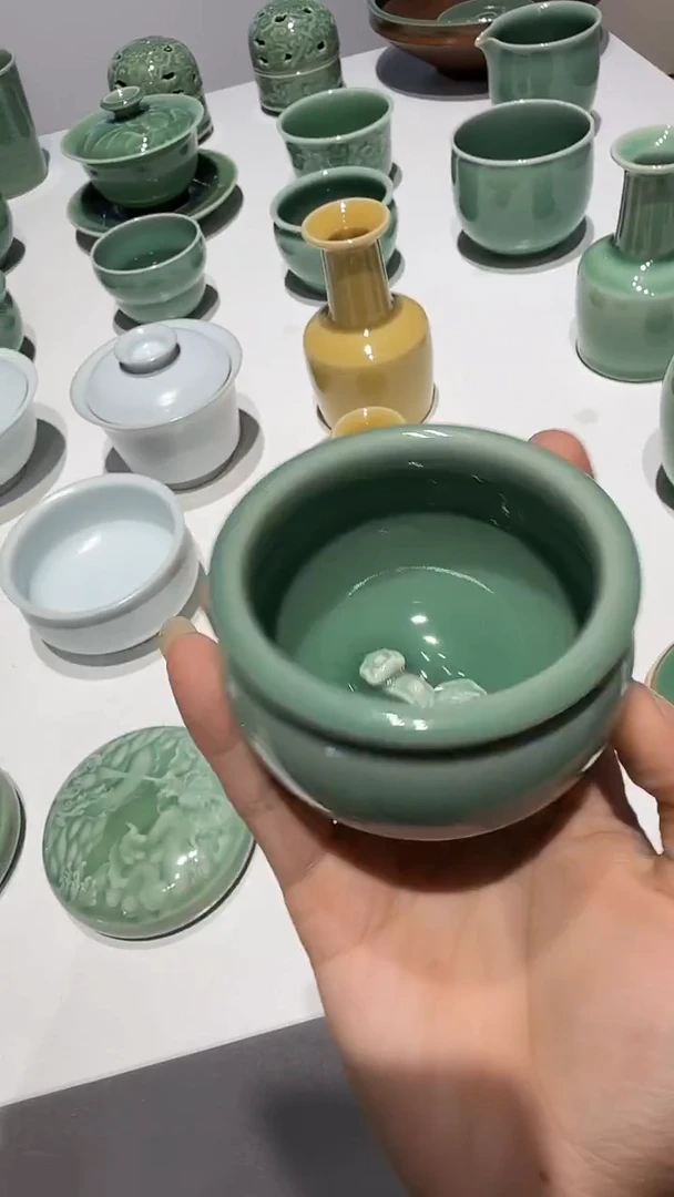 青瓷手工茶器包邮