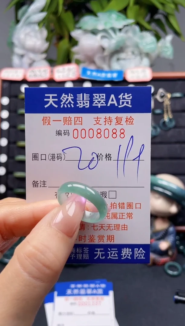 未镶嵌戒指翡翠20*8088