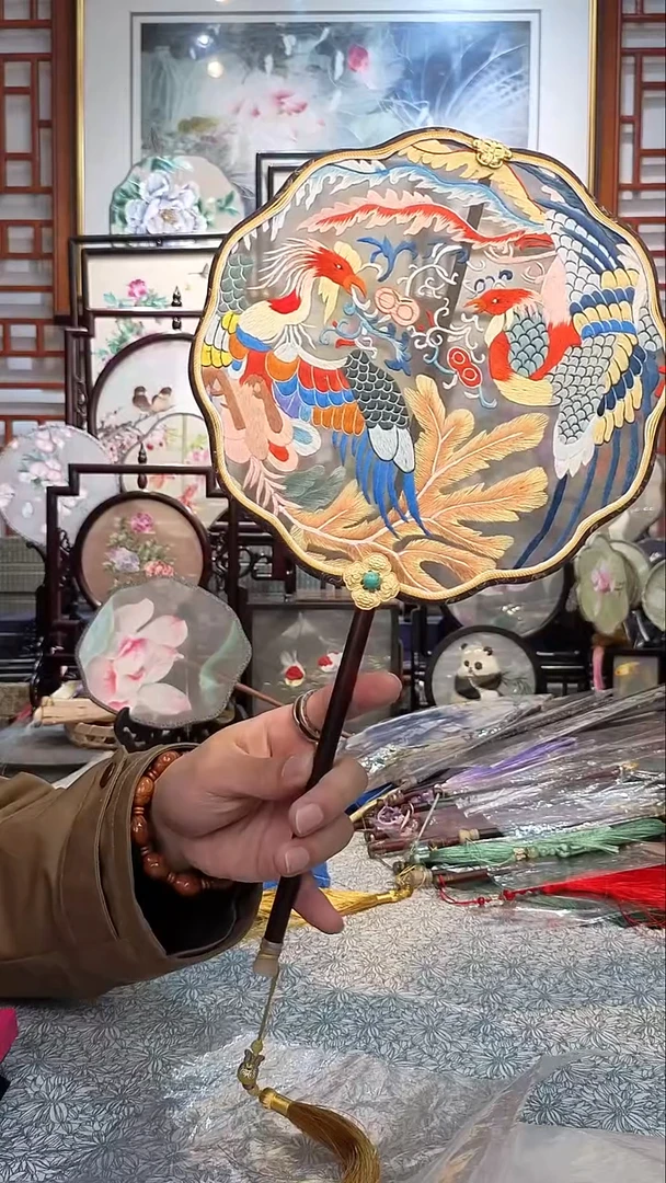 扇子纯手工苏绣团扇