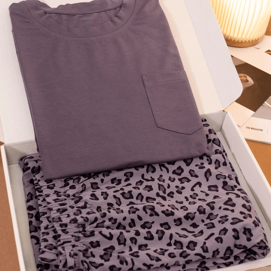 莫代尔睡衣女夏季短袖舒适休闲薄款ins显瘦网红可外穿家居服套装