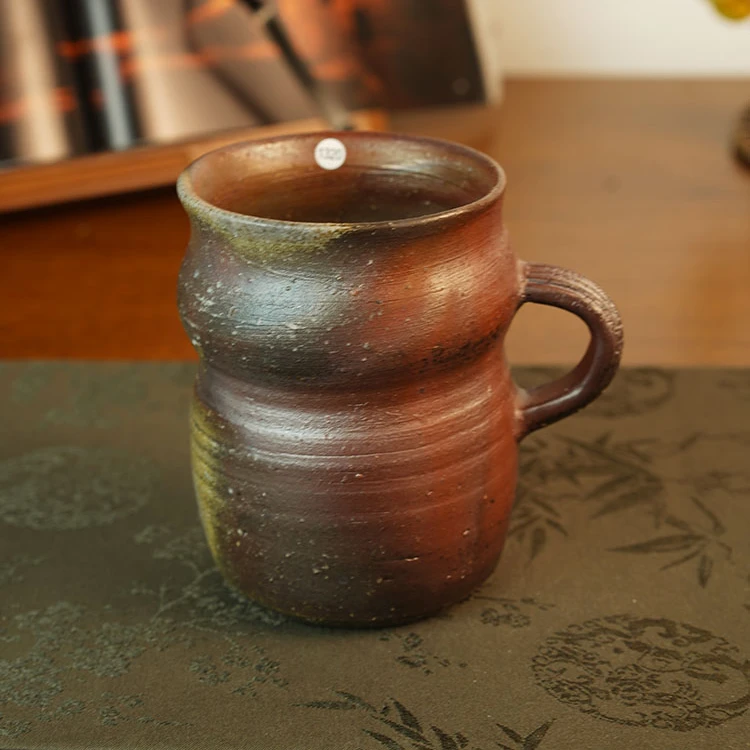 伊禾集物 日本备前烧匠人 柴冈大介 马克杯 咖啡杯 柴烧 1320#