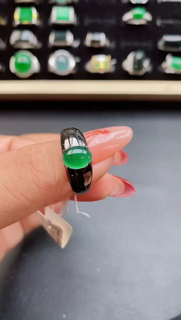 【闪购商品】翡翠戒指银S925镶嵌0580505