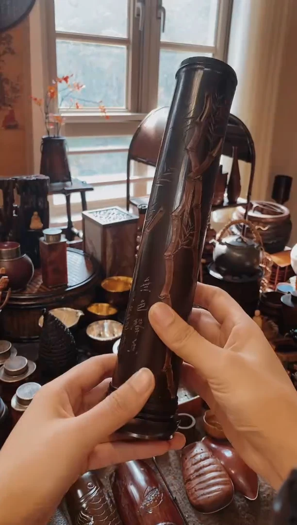 夏*老煤竹竹子雕刻香筒