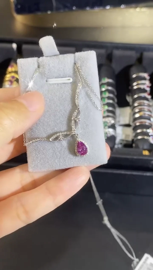 项链蓝宝石18K金镶嵌369