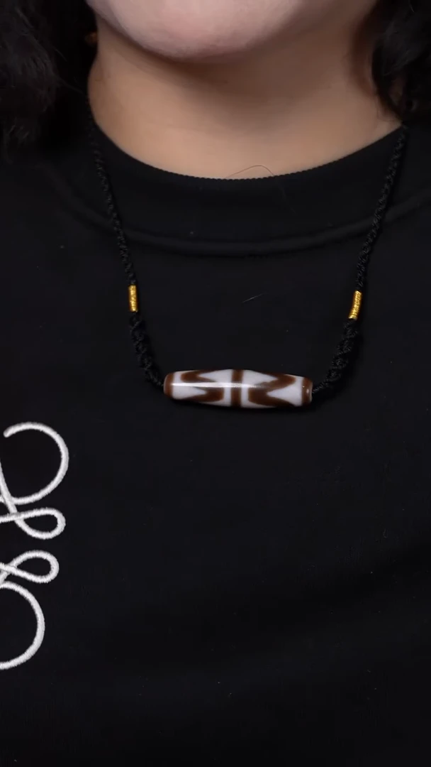 【闪购商品】玛瑙/玉髓颈饰未镶嵌Y61964双牙牙锁骨链