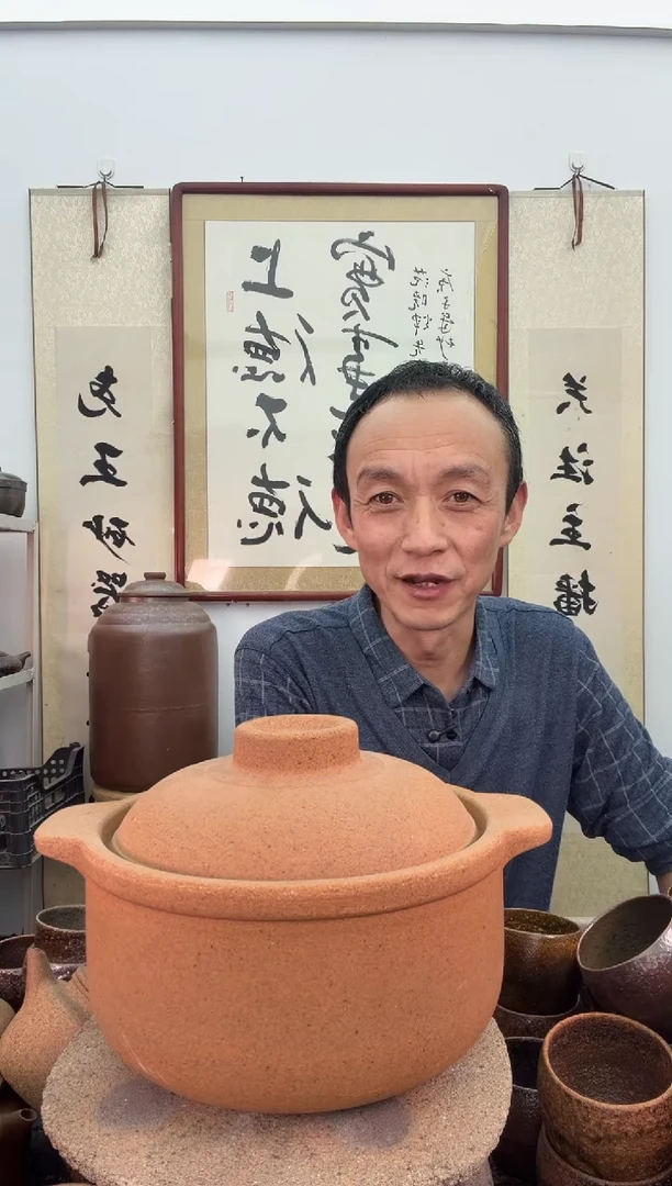 无釉2.5升砂锅杯非遗技艺