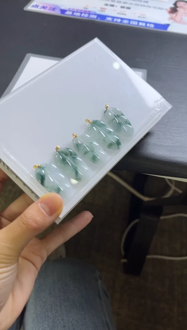 【闪购商品】翡翠颈饰18K金镶嵌V40多样性发一件/配绳子