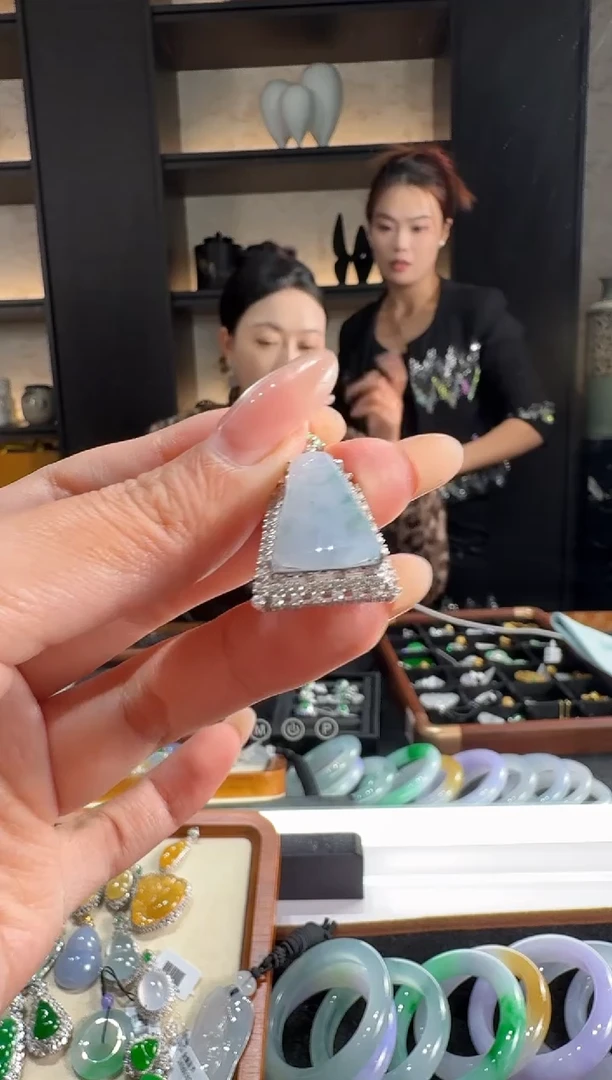 颈饰银S925镶嵌翡翠66