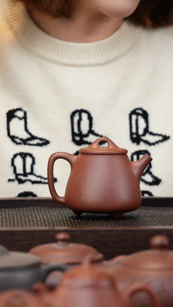 【闪购商品】紫砂茶壶微瑕高温红降坡高瓢壶