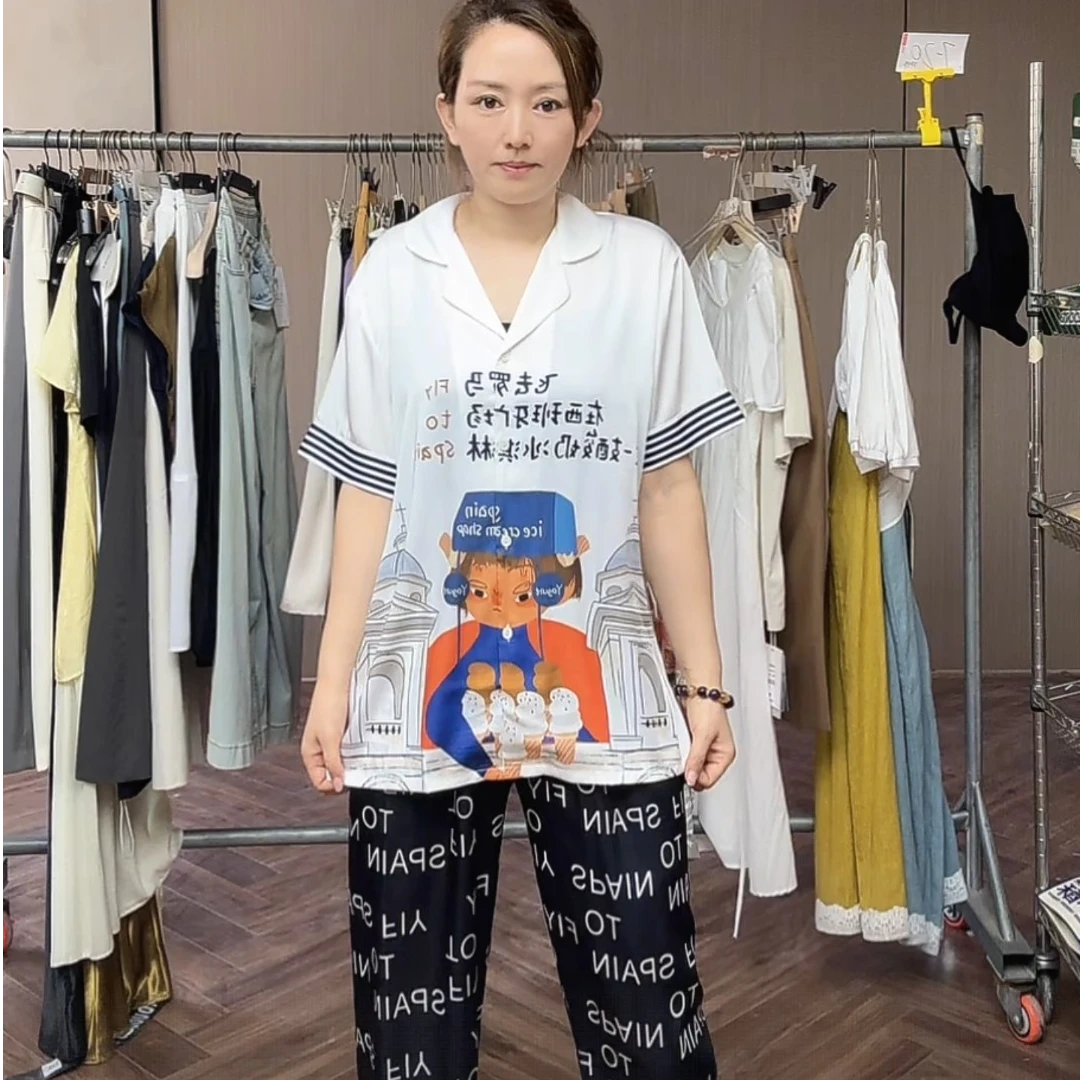 410/6528/125   韩版夏款睡衣女夏天夏季开衫薄款家居服