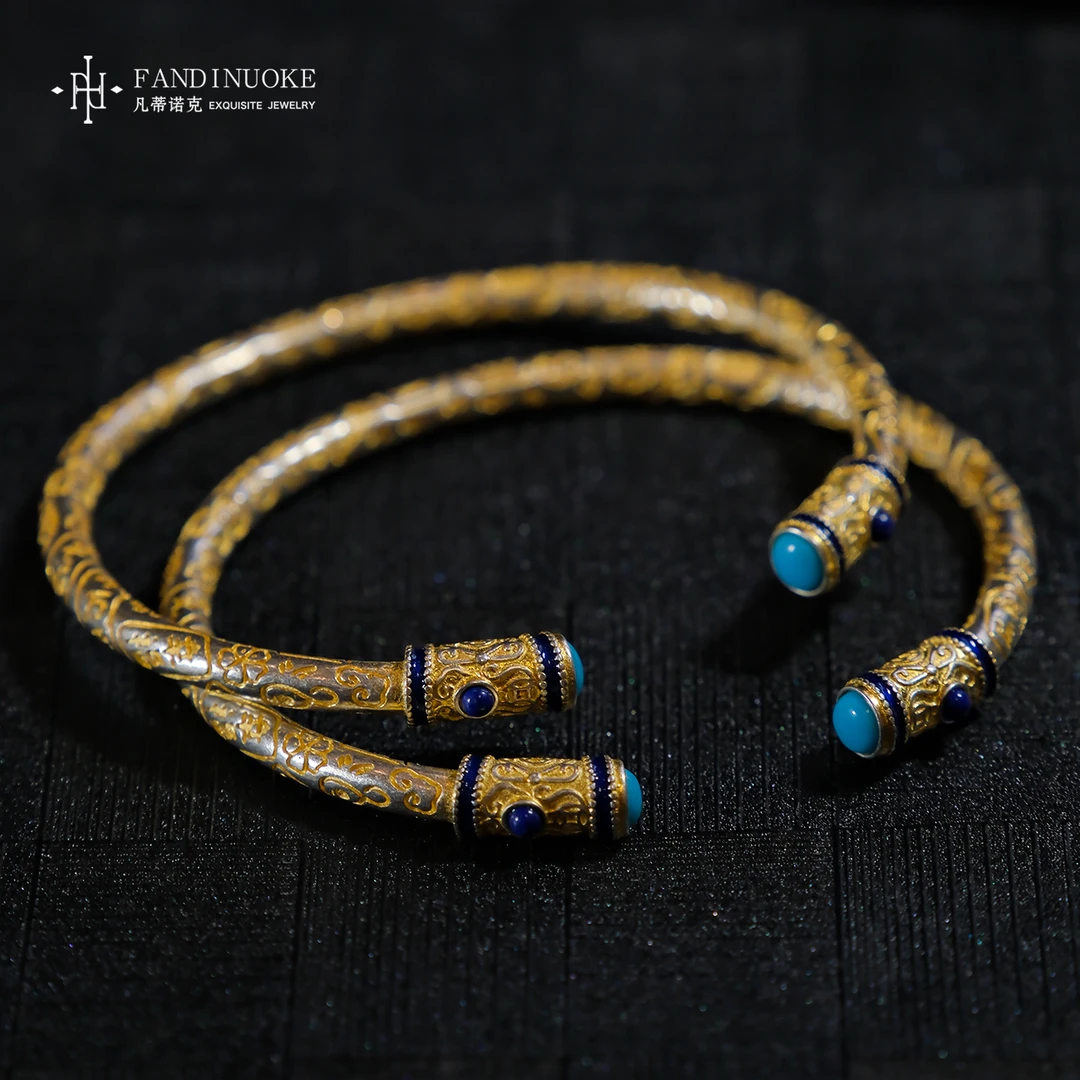 【加加专属】12 MJ35891-绿松定制款vintage手镯—多样性发一件-4mm+