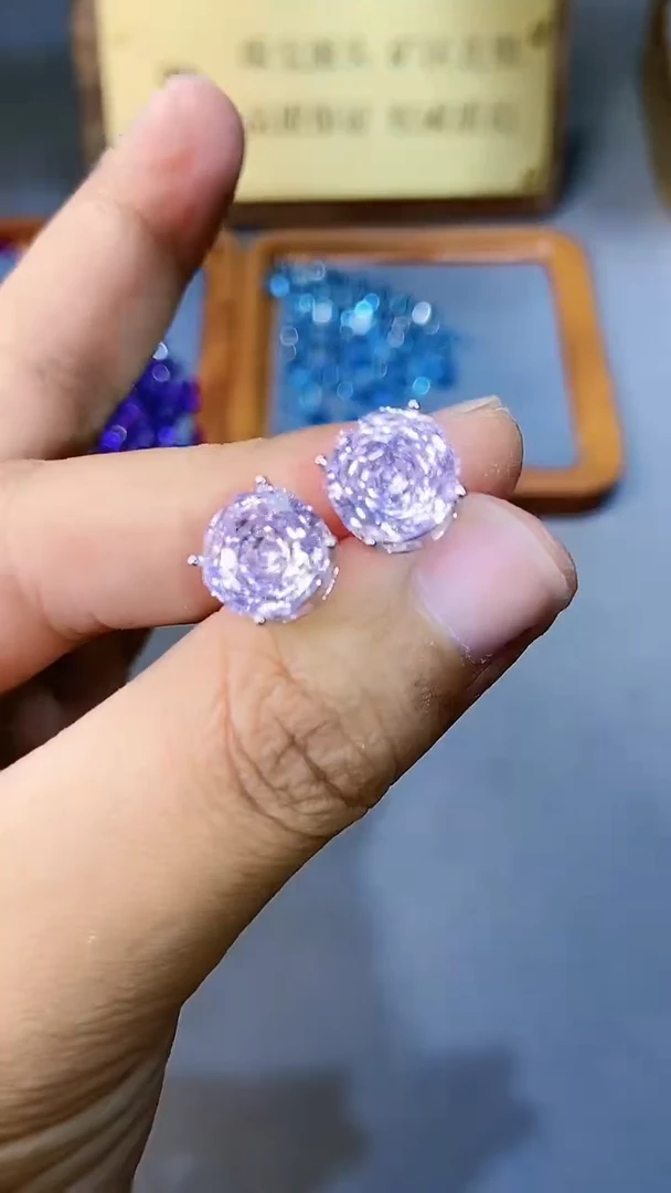 【闪购商品】水晶耳饰银S925镶嵌3545