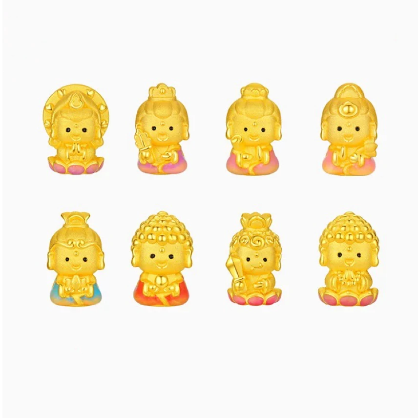 CBAI/菜百TGY 足金饰品十二生肖守护神【马】【大势至】（无配绳）