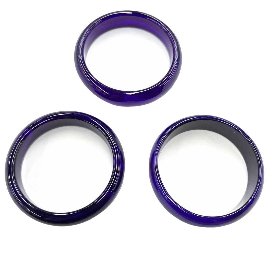 s1092-复古紫俱来玛瑙宽条手镯-多样性只发一件-赠礼盒