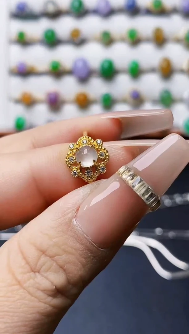 银S925镶嵌戒指翡翠5451