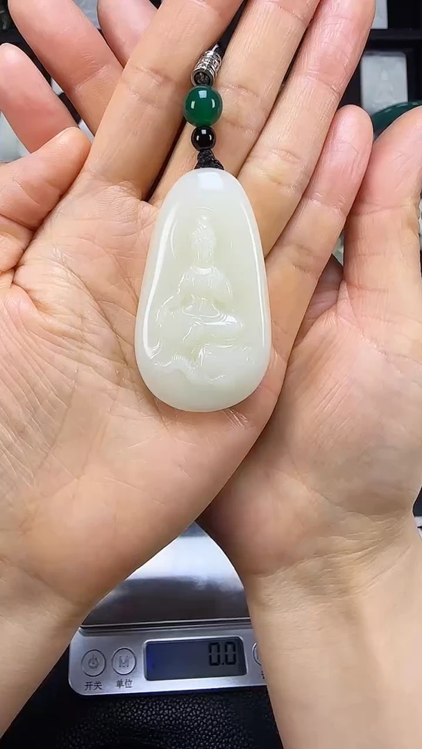 颈饰未镶嵌和田玉观音牌