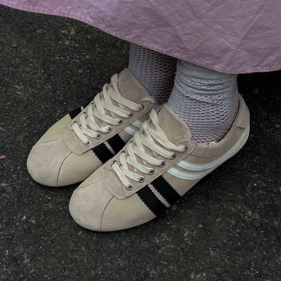 VEEFSHOW JH122-2 复古平底阿甘鞋女款运动拼色德训鞋轻便休闲鞋