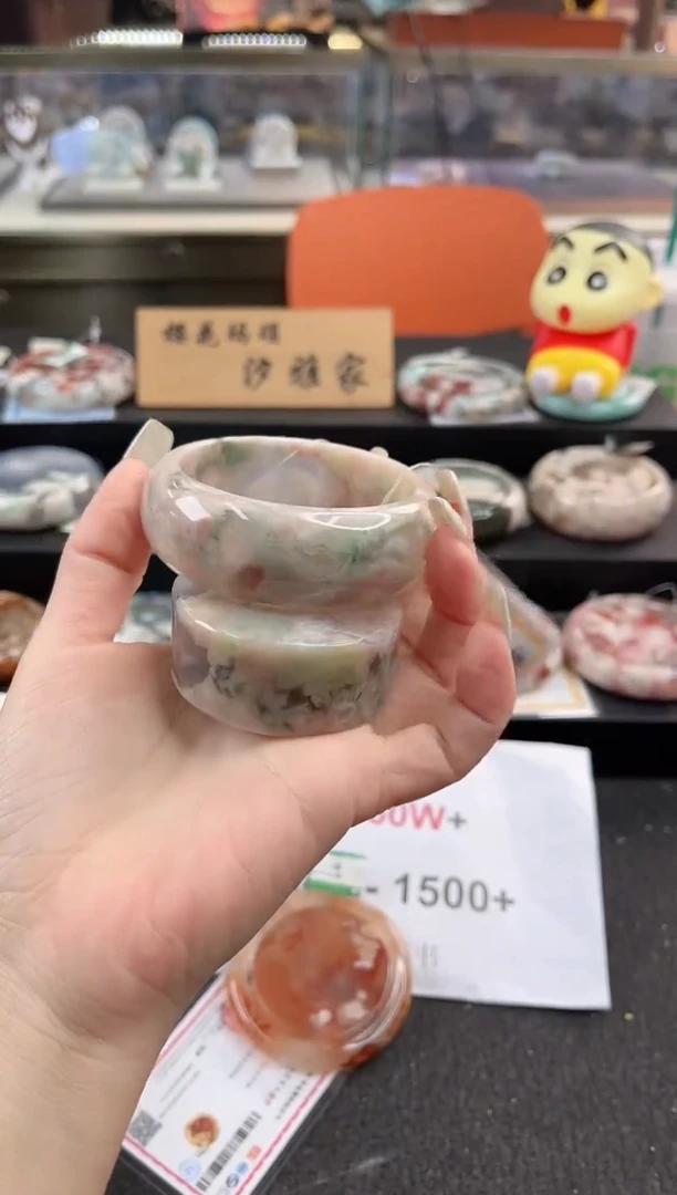 未镶嵌手镯石英质玉55圈口（赠品镯心）s90003