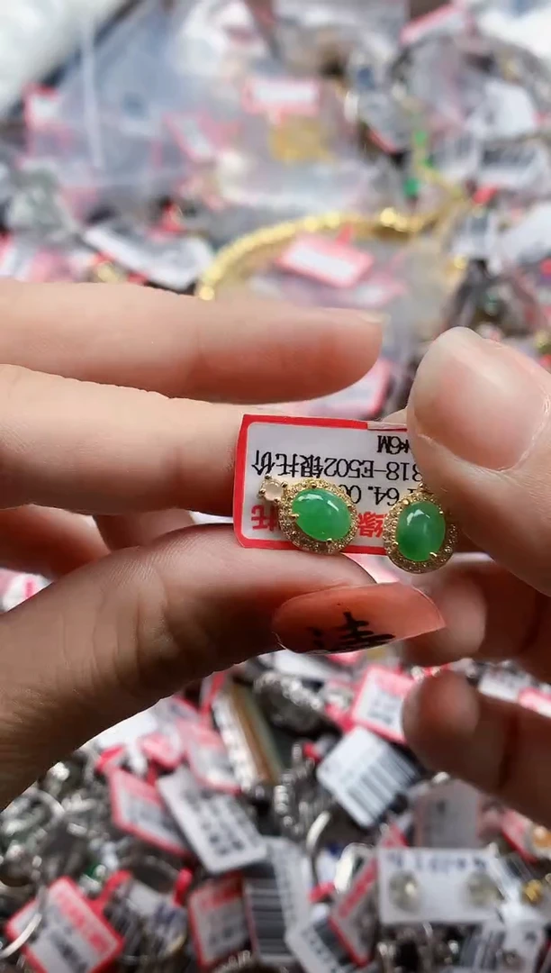 银S925镶嵌戒指翡翠天然A货缅甸翡翠