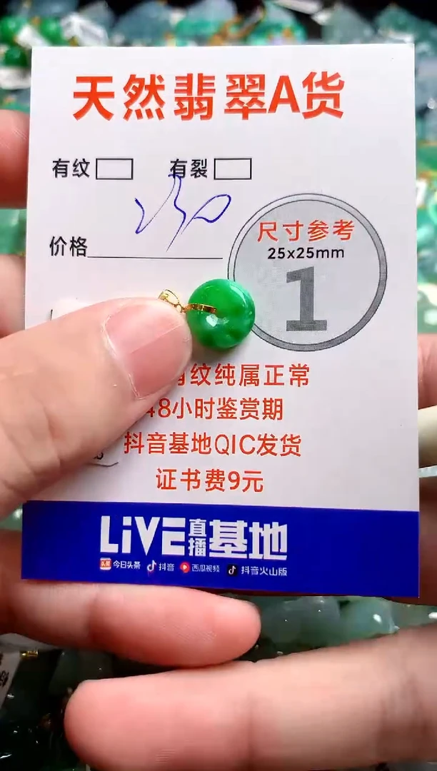 翡翠18K金镶嵌颈饰0164192793