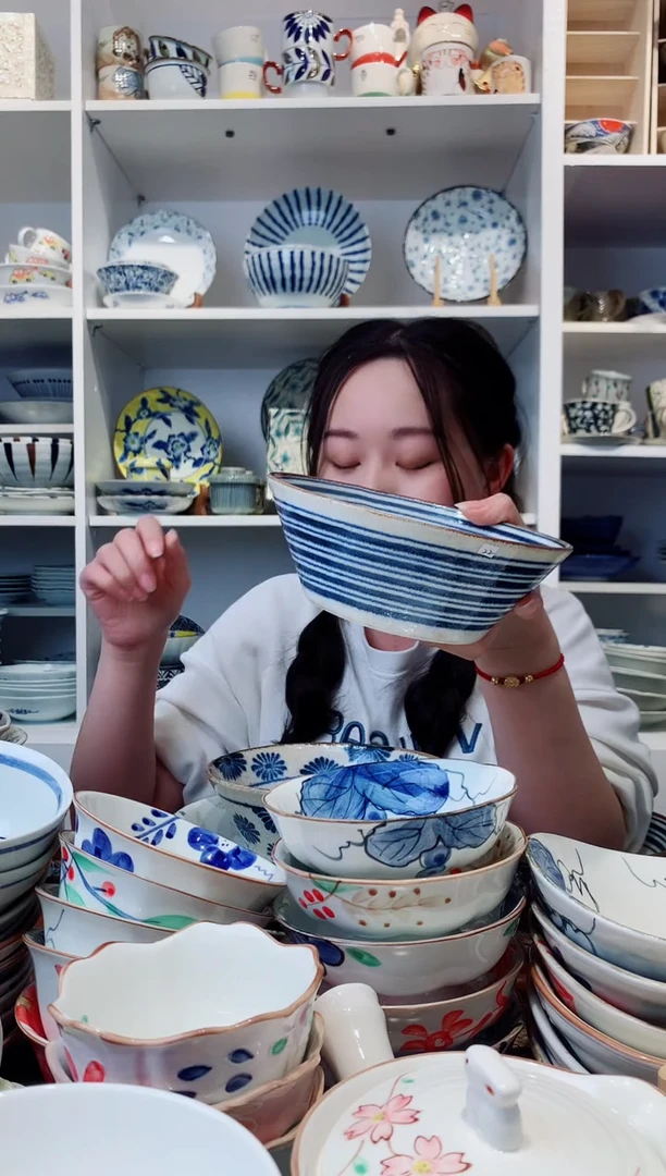 陶瓷微瑕秋收系列平底汤碗