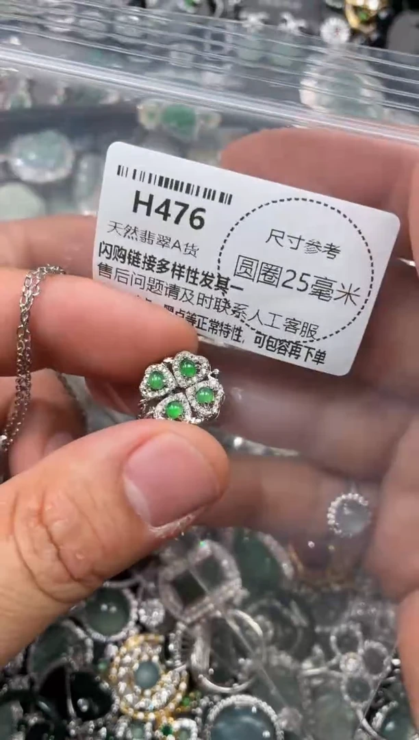 翡翠未镶嵌颈饰H476项链