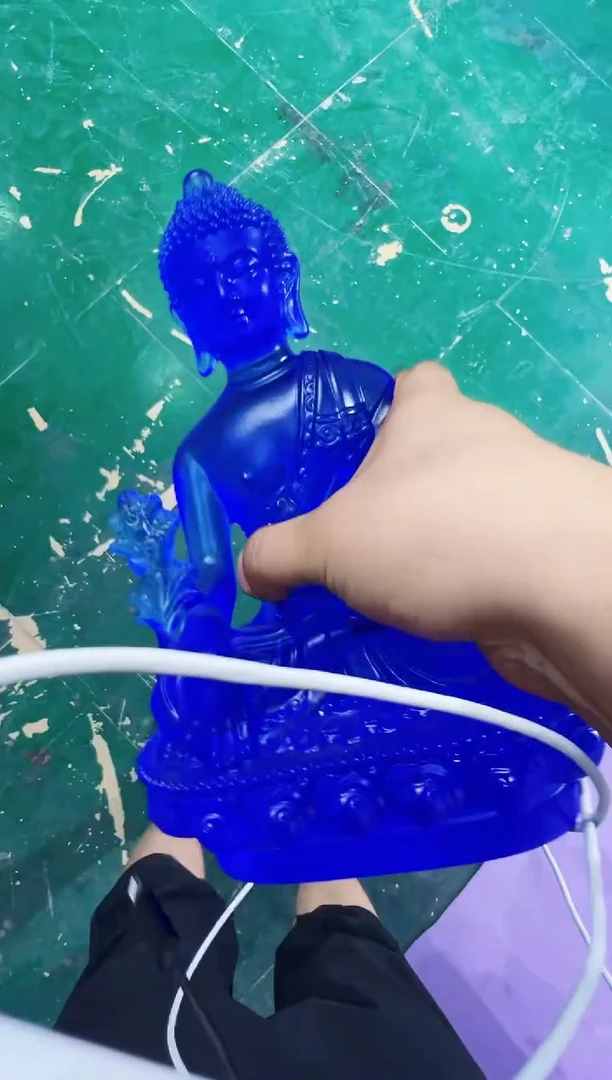 手工艺品琉璃古法琉璃26cm药师佛摆件