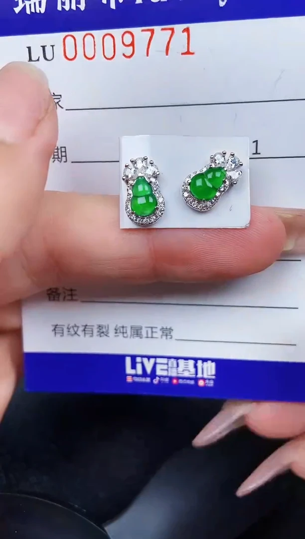 翡翠银S925镶嵌颈饰9771