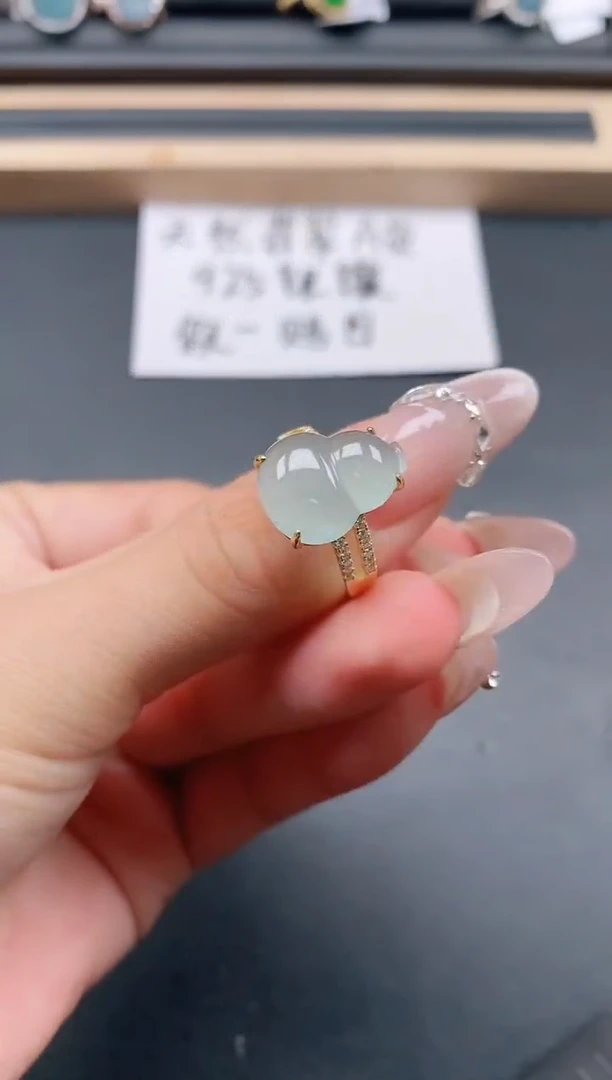银S925镶嵌戒指翡翠111111