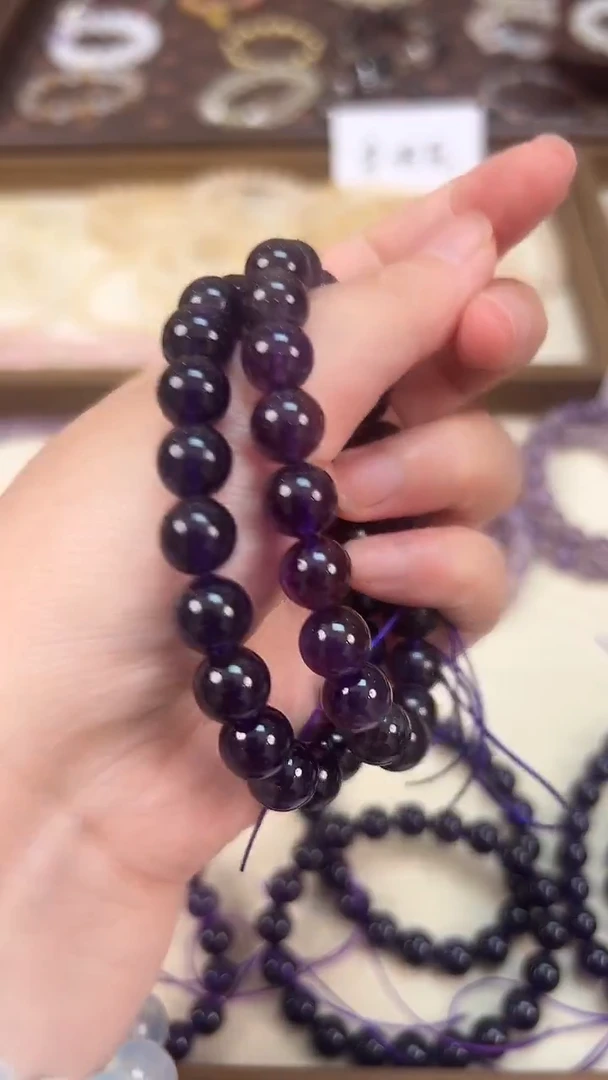 水晶手串未镶嵌乌拉圭紫水晶