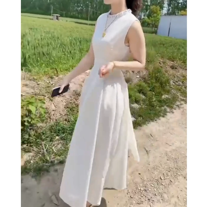 2025夏季新款同款洋气减龄韩版爆款薄款连衣裙女cx-o1