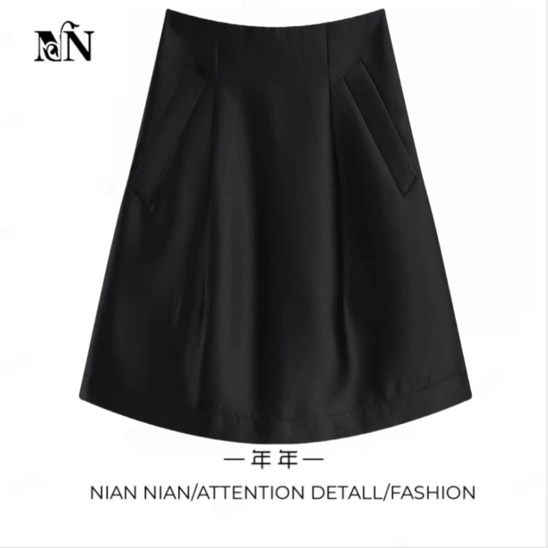 〖百搭半裙〗2025年夏季新款高级感半身裙女显瘦高腰蓬蓬a字短裙子