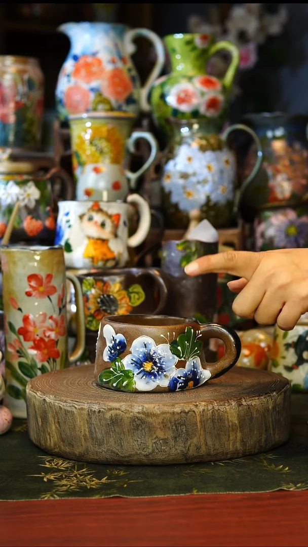 陶瓷29景德镇手工手绘釉下彩