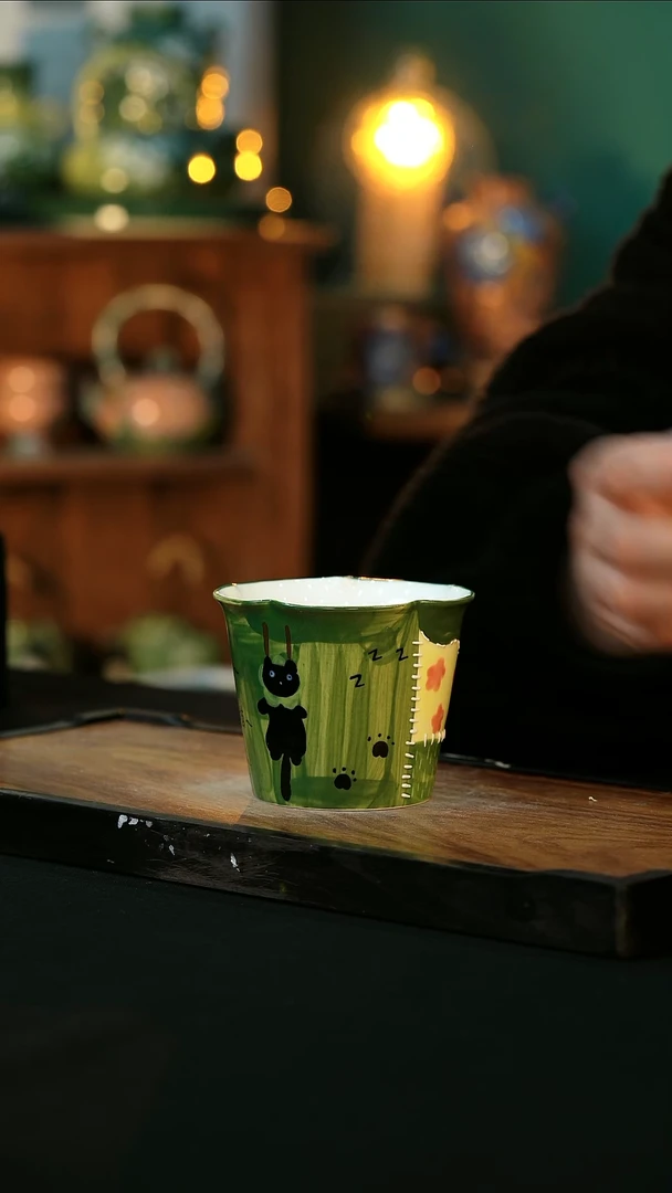 【闪购商品】杯手绘心瓷陶瓷浮力