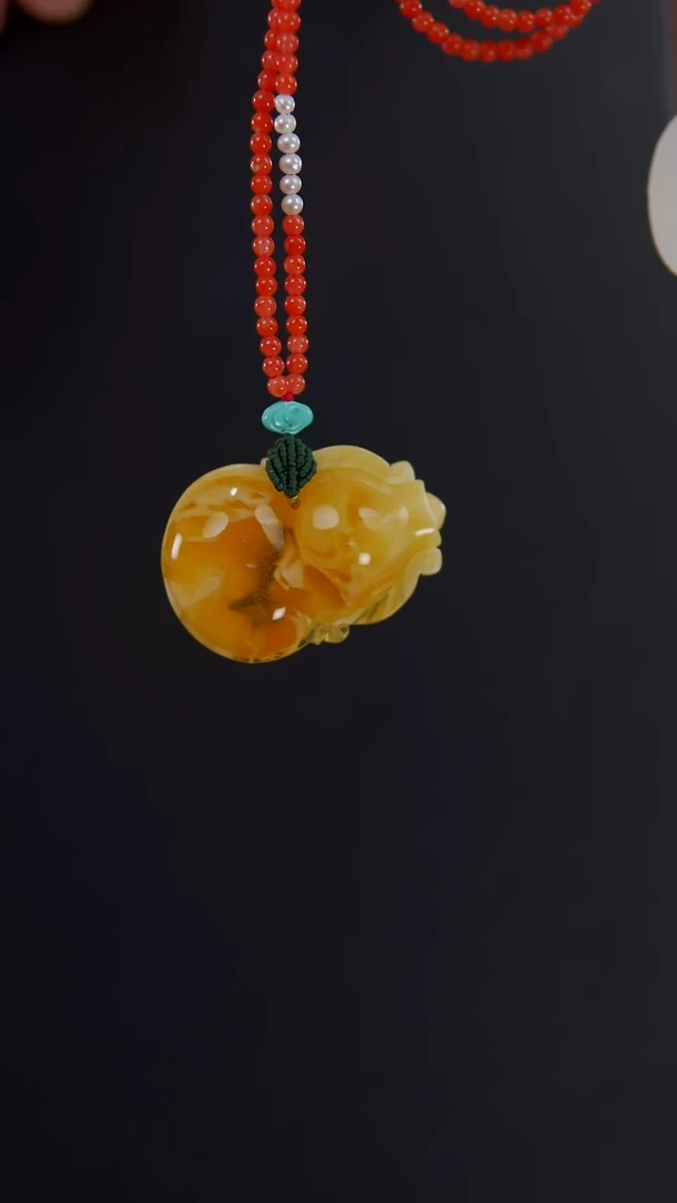 【闪购商品】蜜蜡颈饰未镶嵌仿古葫芦20.86