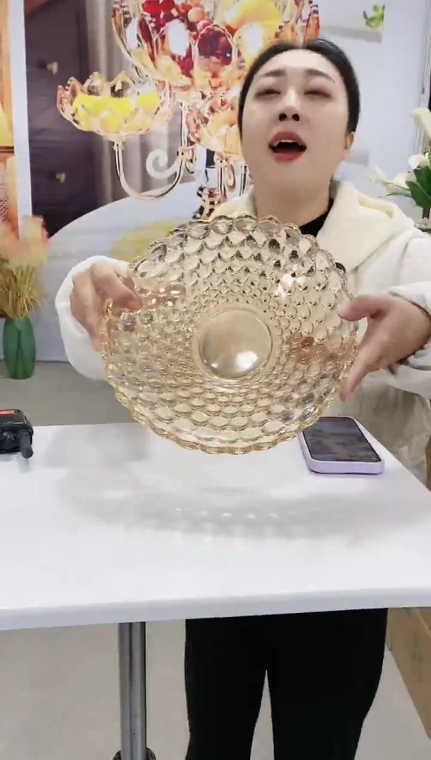 【微瑕】金色雨珠平盘24cm