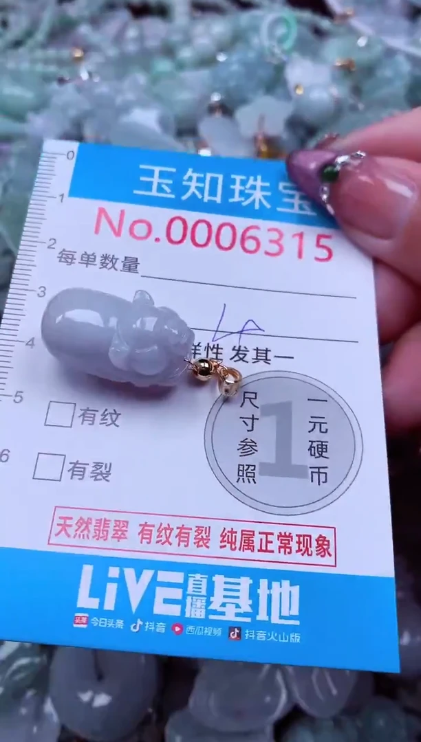 吊坠(不含链)未镶嵌翡翠6315