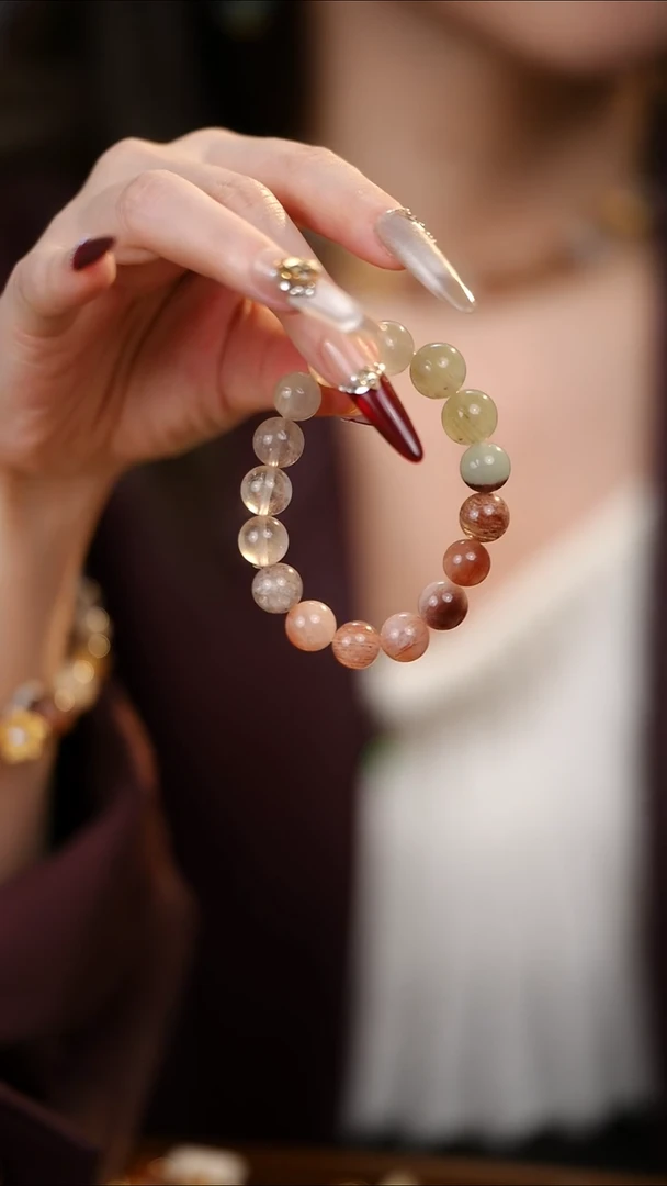 未镶嵌手链水晶共生矿兔毛