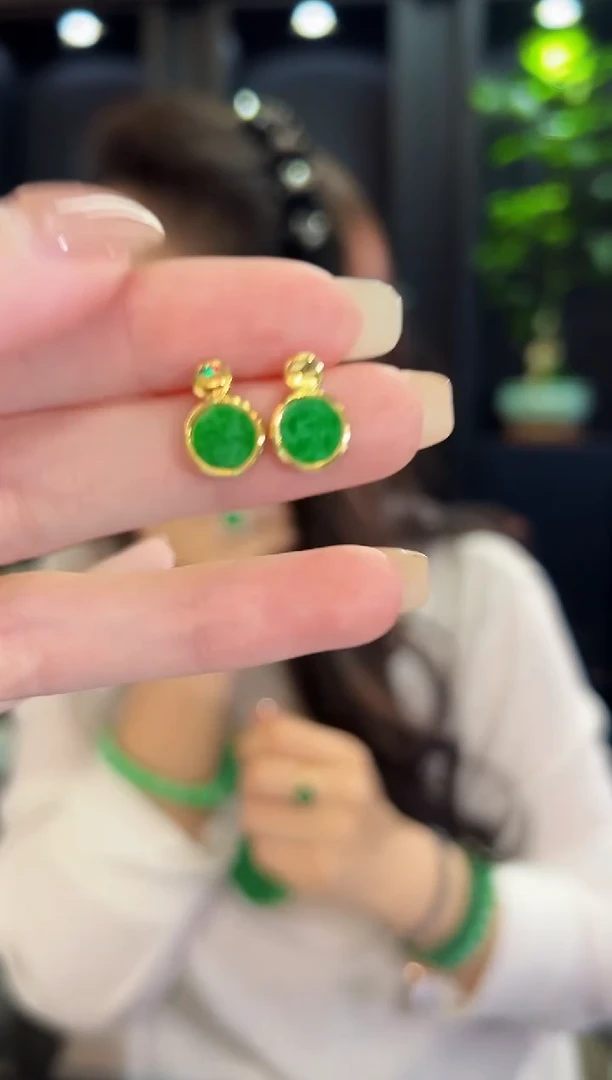 未镶嵌翡翠耳饰缅料A货/多样性发货/一件