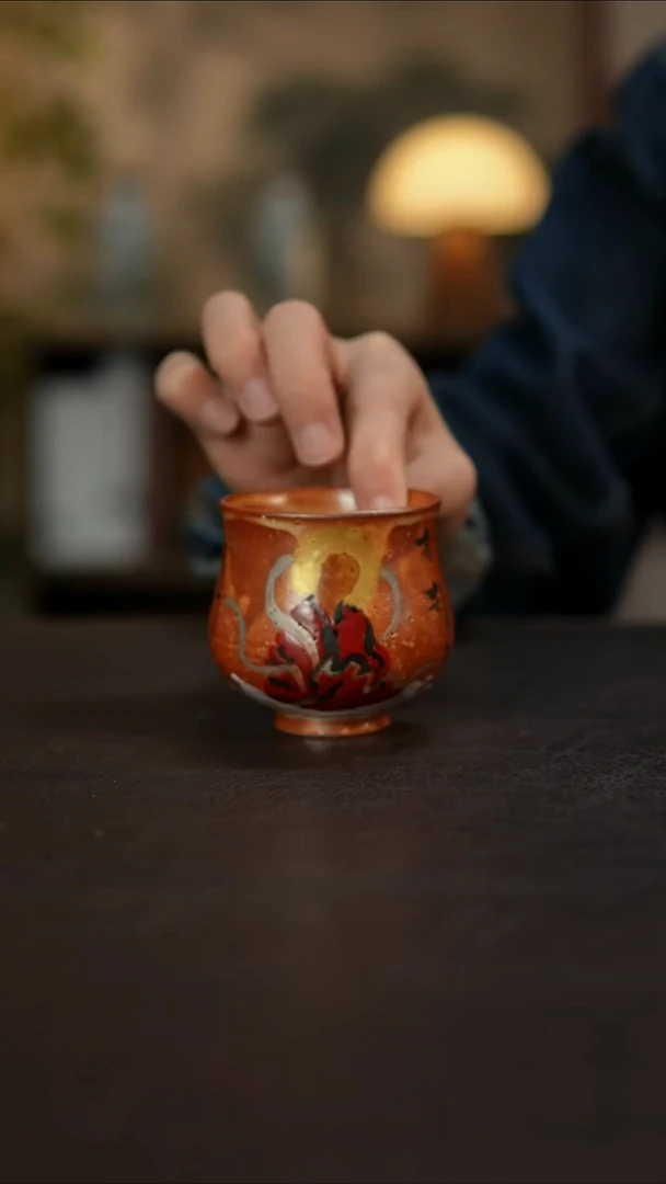 杯景德镇陶瓷杯碗柴烧多人