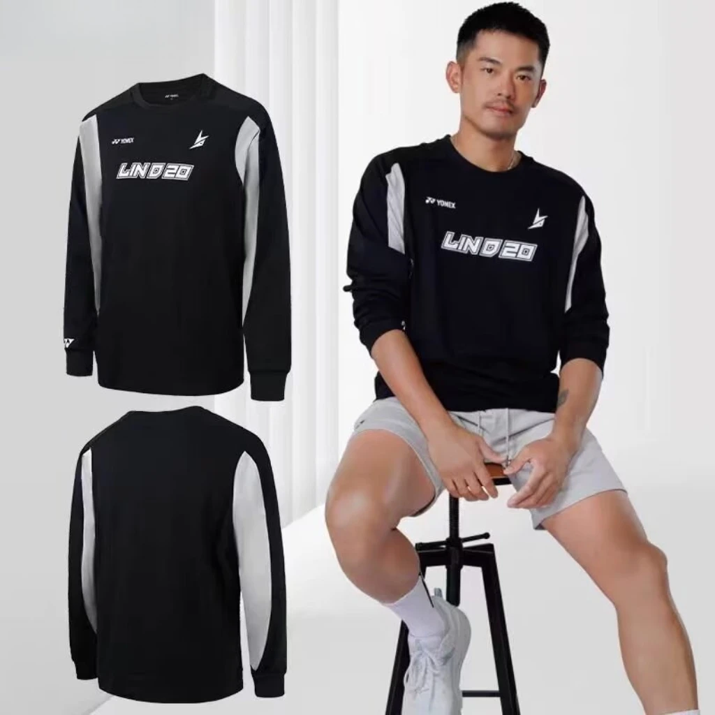 Yy尤尼25新款长袖羽毛球服林丹系列运动服上衣速干休闲羽毛球服