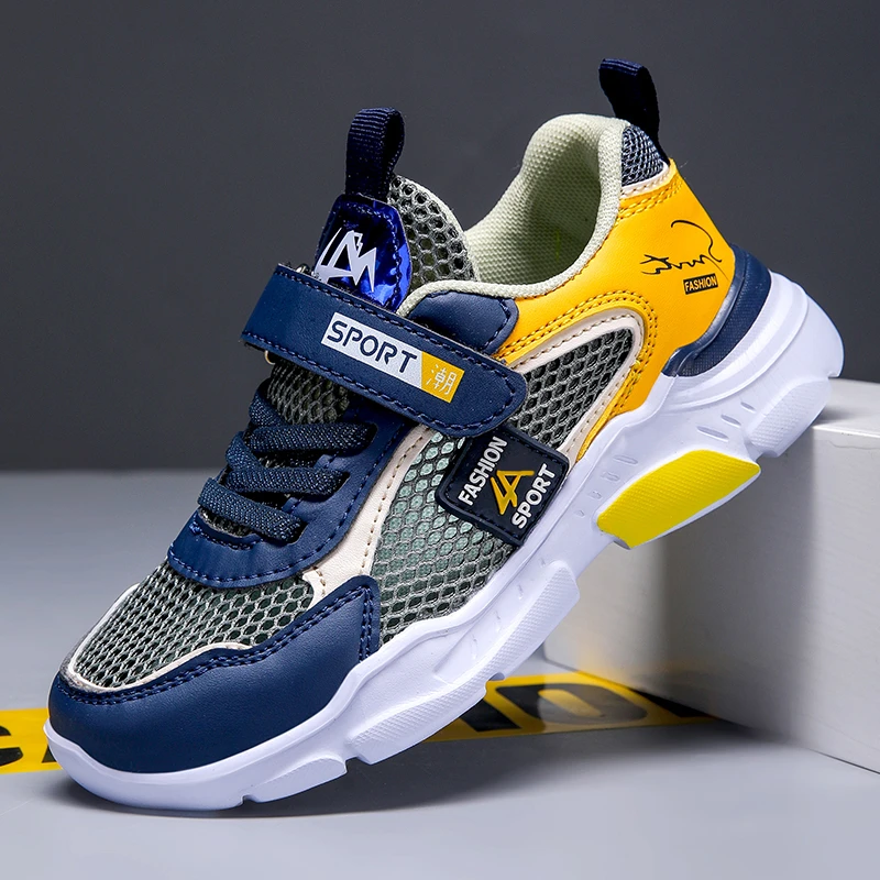 品牌断码男童运动鞋中大童单网鞋透气网面跑鞋6-12岁夏季儿童鞋子