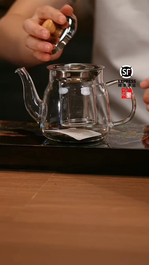 瓷片康乐品玻璃茶壶